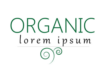 Organic Logo. Nature Element - Isolated On White. Green Organic Logo, Vector. For Health Symbol, Leaf Design, Nature Element, Planet Logo And Eco Icon. Organic Icon, Vector Template