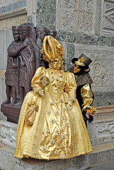 Fototapeta na wymiar Italy, Venice colorful carnival masks.