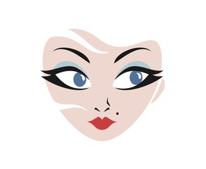 Design of elegant woman face