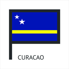  curacao country flag icon with a white background