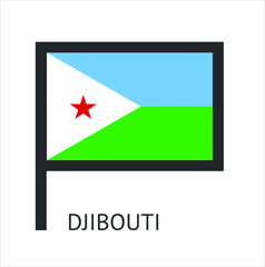  djibouti country flag icon with a white background