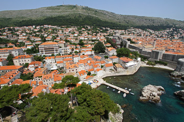 Fototapeta na wymiar Dubrovnik City Aerial Croatia