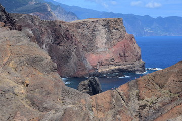 Landscape of Point of Saint Lawrence (Ponta de Sao Lourenco), easternmost point of the island of Madeira, Portugal.