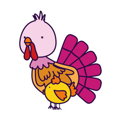 turkey chicken farm animal cartoon