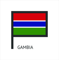  gambia country flag symbol icon with a white background