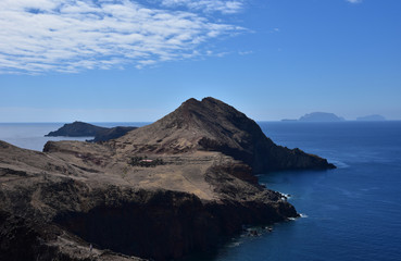 Obraz premium Landscape of Point of Saint Lawrence (Ponta de Sao Lourenco), easternmost point of the island of Madeira, Portugal.