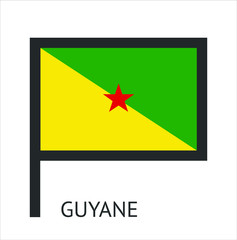  icon of the country flag of Guyana on a white background