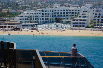 Obraz premium Cabo San Lucas beach view from the cruise ship