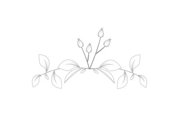 Vintage flower bouquet hand drawn vector eps 10