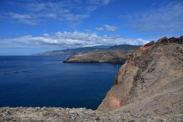 Fototapeta na wymiar Landscape of Point of Saint Lawrence (Ponta de Sao Lourenco), easternmost point of the island of Madeira, Portugal.