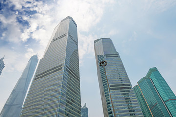 Naklejka na ściany i meble Metropolis of Shanghai's modern office building
