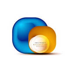 Square geometric banners with 3d smooth blend effect. Digital technology trendy icon design. Vector Illustration For Wallpaper, Banner, Background, Card, Book Illustration, landing page