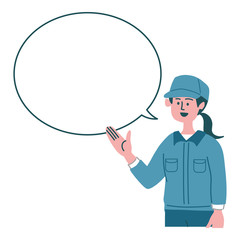 作業服　女性　清掃員　説明　解説