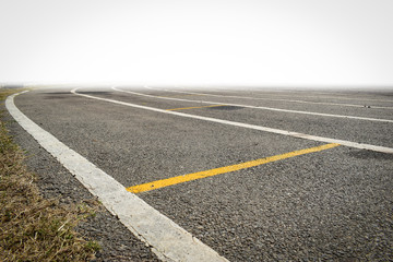 black tarmac asphalt of running track, athletic sport background