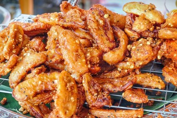 Deep fried raw hot Banana, Bangkok