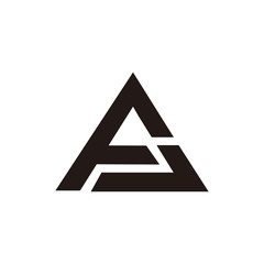 F A letter triangle shape Icon Vector Logo Template