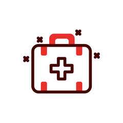 Medical kit pills of medical care concept vector design