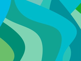 The Amazing of Colorful Art Blue and Green, Abstract Modern Shape Background or Wallpaper