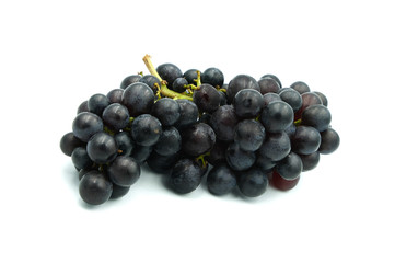 Fruit health natural red grapes on isolated White Blackground