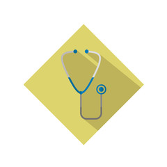 Medical icon. Stethoscope flat icon design.