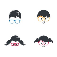 Geek logo template vector icon