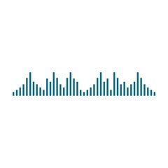 Sound wave logo vector icon