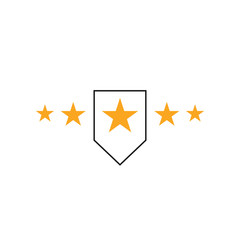 5 five star logo design. premium good rate symbol vector. excellence top rank sign