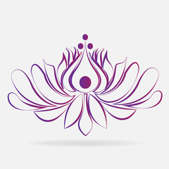 Logo beautiful lotus flower spa massage business id card