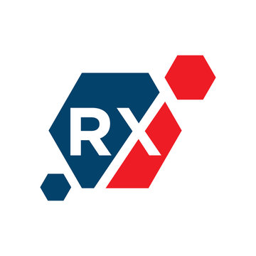 custom creative RX logo design vector medical treatment icon symbol illustration