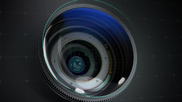 Camera lens animation. can be written to the final