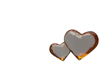 Polygonal heart on white background for valentines day, white heart on the day of love