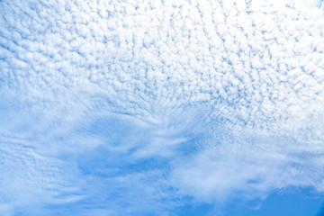 Clear blue sky with sun beam with cloudy