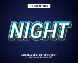 3d modern style editable text effect with neon effect