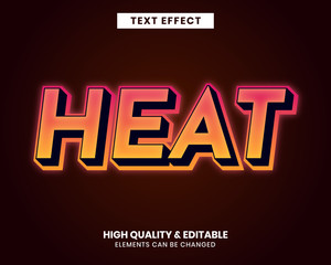 3d Heat effect editable text style for game title