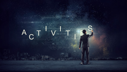 Business terms for success. Mixed media