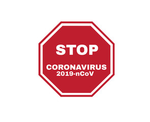stop coronavirus or 2019-ncov virus sign, Virus protection concept, sign symbol background, vector illustration.
