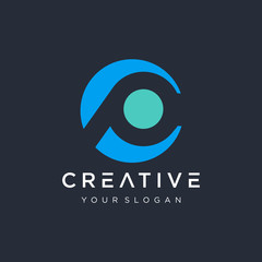 initial letter C P with swoosh element . Creative Cut Design Vector Illustration. The logo can be used for business consulting and financial companies. -vector