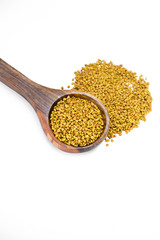 Fenugreek Seeds isolated on white background