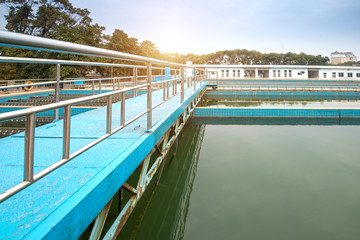 Water cleaning facility outdoors