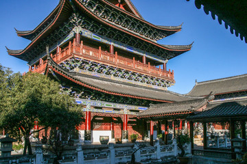 Fototapeta na wymiar mu fu mansion in lijiang,china