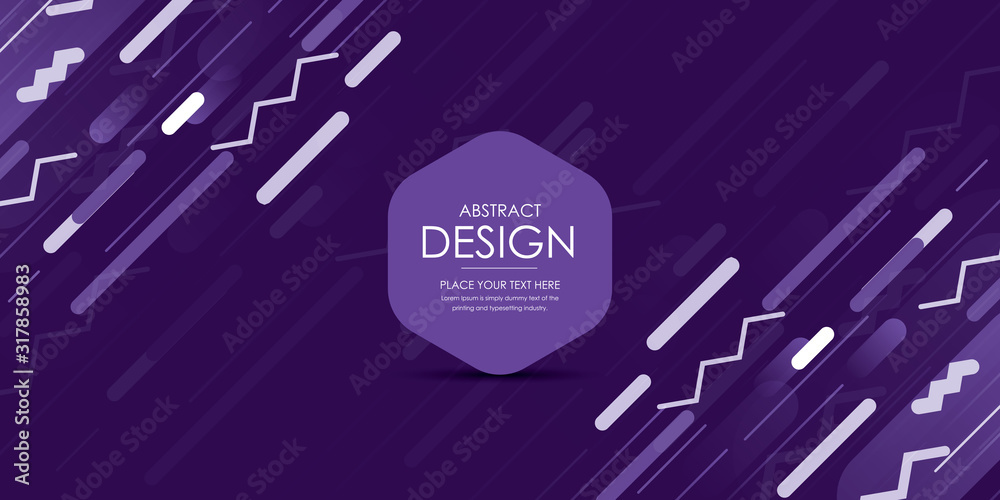 Wall mural vector illustration of dynamic composition made of various colored rounded shapes lines in diagonal 
