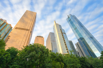 Fototapeta premium modern skyscrapers in Guangzhou, China