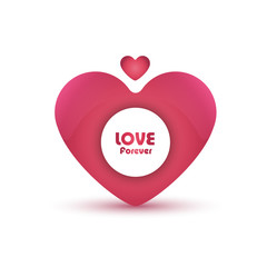 Abstract Heart Love 3D vector