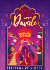 happy diwali illustration