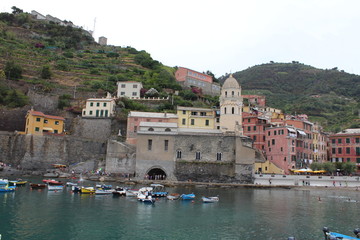 view of old town of cinque terre italy
