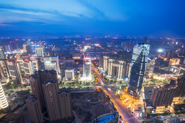 Fototapeta na wymiar Aerial view of chinese city,shenzhen