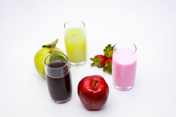 Variety frut Apple , Strawberry ,Guava Juice