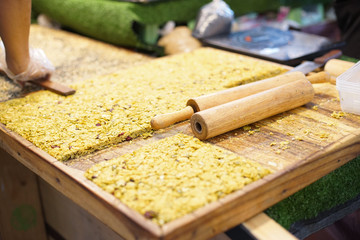 Wooden roll and cutter tools for Local snacks           