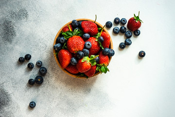 Organic summer berries
