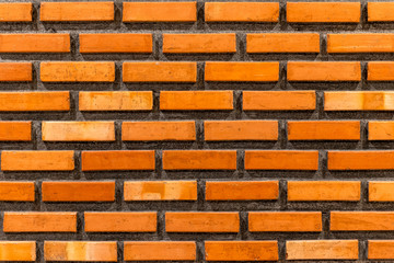 Brown brick wall vintage background